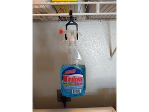 spray bottle hanging hook household hanger 3d print model - Mito3D