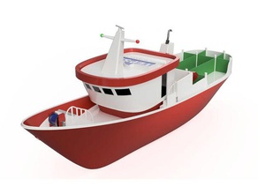 fishing vessel puse-seiner tepsa boards barco pesquero con tablas vehicles boat 3d print model - Mito3D