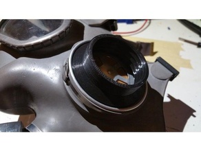 40 mm 60 de la otan máscara gas adaptador el traje 3d print model - Mito3D