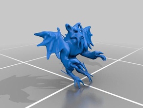 flying werewolf monster sculptures 3d print model - Mito3D