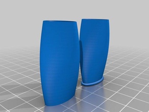 benim ikiz büküm kapları sürgülü özelleştirilmiş kaplar 3d print model - Mito3D
