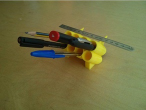 pen holder jet-like office organization 3d print model - Mito3D