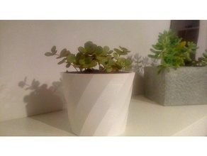 paramétrico de plantio exterior e jardim vaso flores plantadeira plantadores igrejas maconha pote plantador torcida 3d print model - Mito3D