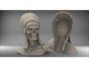 terminator nativo las esculturas el busto de américa 3d print model - Mito3D