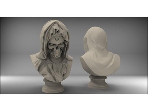 terminator marie buste sculptures le vierge 3d print model - Mito3D