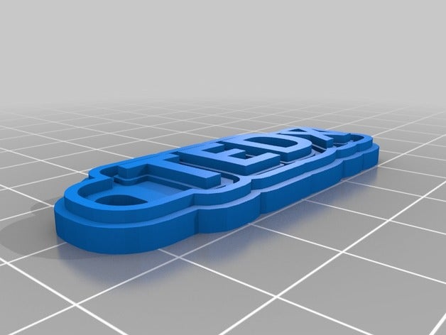 tedx 1 de porte-clés personnalisé 3D print model - Mito3D