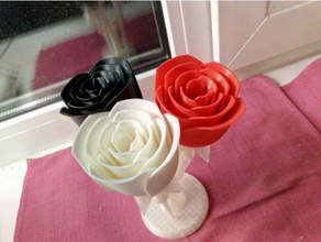 stand-holder roses art 3d print model - Mito3D