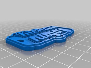 kickassmy personalizado multilínea tag llavero llaveros 3d print model - Mito3D