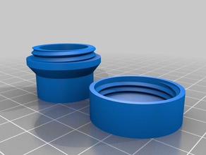 my customized round box threaded lid2 household 3d print model - Mito3D