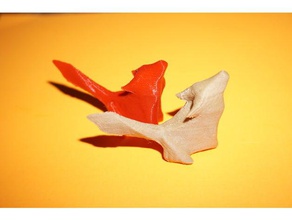 origami acquisita lupo sculture 3d print model - Mito3D
