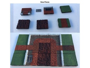 curb road add ons openlock top caps games 28mm miniature dnd tiles dungeons dragons gaming pathfinder terrain tile 3d print model - Mito3D