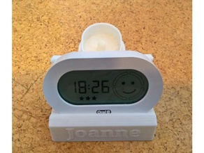 oral-b toothbrush & clock stand 3d printing braun oral b electric 3d print model - Mito3D