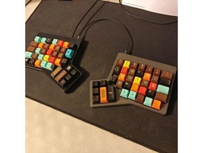pcb livre ponderada ergodox eletrônica cherry mx teclado teensy 3d print model - Mito3D