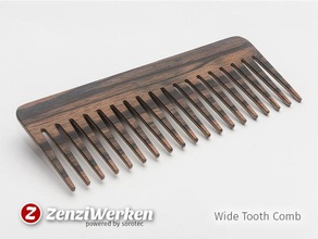 wide tooth comb cnc laser bathroom router lasercut mpcnc stepcraft zenziwerken 3d print model - Mito3D
