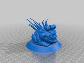froghemoth jeux la créature donjons dragons de fantaisie grenouille le monstre mutant pathfinder 3d print model - Mito3D