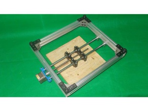 090-caseiro roteador fresamento cnc laser plotter impressora 3d, máquina de diy eixo y cama slides da estrutura base máquinas-ferramentas 3d print model - Mito3D