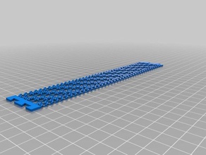 Diagonale Lücken Armband s Schmuck kundengebundene 3d print model - Mito3D