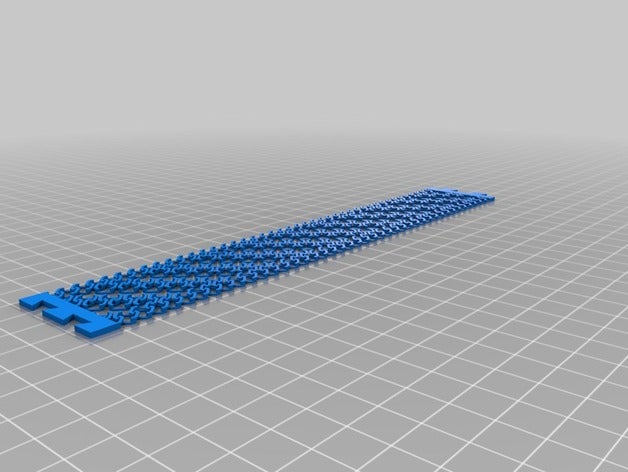 diagonal lacunas pulseira m jóias personalizado 3D print model - Mito3D