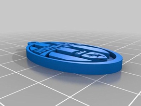 juventus portachiavi 4cm monete & distintivi calcio squadra di 3d print model - Mito3D