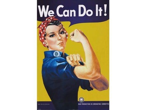 rosie riveter wwii poster litho art 3d print model - Mito3D