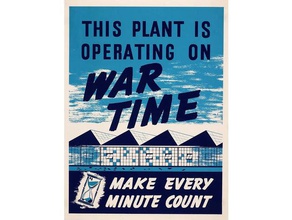 wwii assembly plant production poster litho art 3d print model - Mito3D