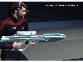 2390 do rifle phaser adereços cosplay empresa arma mmo picard de raios riker scifi star trek worf 3d print model - Mito3D