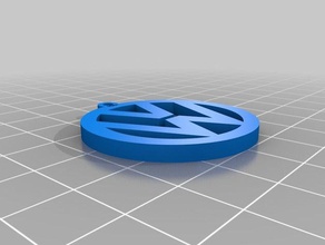 volkswagen keychain coins & badges 3d print model - Mito3D
