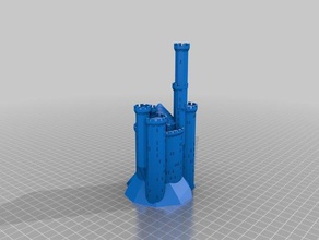 river castle veiw Gebäude & Strukturen kundengebundene 3d print model - Mito3D