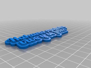 hakuna matata vive y s feliz Schlüsselanhänger kundengebundene 3d print model - Mito3D