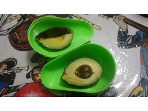 abacate goleiro - porta aguacate cozinha e sala de jantar recipiente frutas tupperware vegetais 3d print model - Mito3D