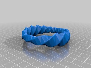 solid fill dna bangle s fashion customized 3d print model - Mito3D