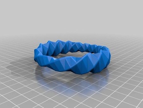solid fill dna bangle m fashion customized 3d print model - Mito3D