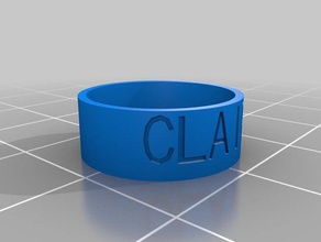 claire anillo sz 4 los anillos personalizado 3d print model - Mito3D