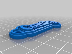 mi personalizados multilínea tag llavero de caramelo llaveros personalizado 3d print model - Mito3D