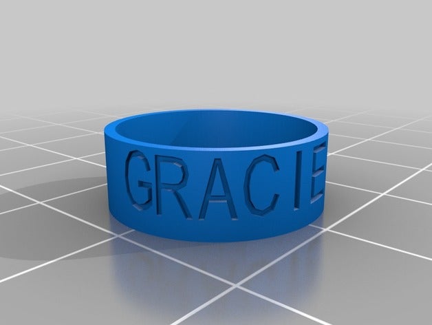 gracie's ring sz 475 rings customized 3D print model - Mito3D