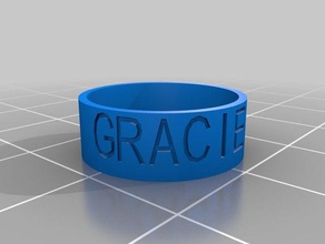 gracie's ring sz 475 rings customized 3d print model - Mito3D