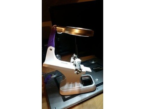 soldering magnifier rework extend arm electronics fix magnify magnifying glass station 3d print model - Mito3D
