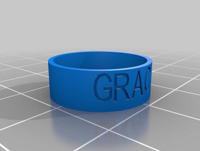 gracie's ring 55 rings customized 3d print model - Mito3D