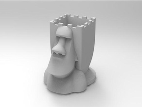 moai small flowerpot outdoor & garden 3d print model - Mito3D