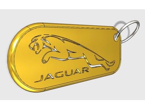 jaguar key chain vehicles 3d print model - Mito3D
