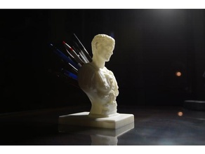 julius Sezar kalem tutucu geliştirilmiş heykeller büstü kap dekor dekorasyon masa edu eğitim tarih bıçak mermer ofis organizasyon düzenlemek Organizatör sahibi Roma bıçakladı heykel tablo öğretmen araçlar 3d print model - Mito3D