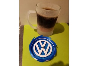 vw coaster ikea mj d kitchen & dining beer mat mug coca cola jack daniels mjod whiskey 3d print model - Mito3D
