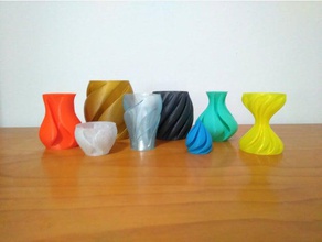 gewellte vase Fabrik Dekor customizer Dekoration factory openscad Federhalter Pflanzer welligkeit 3d print model - Mito3D