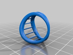 der finger-Käfig-20 - remeshed Ringe bijoux Mode Schmuck remix ring tragbar 3d print model - Mito3D
