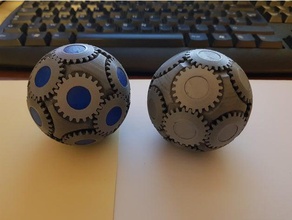 spherical gears - fidget toy & game accessories engrenages- fidget- gears- spherical- toys- 3d print model - Mito3D