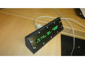 oled 40x2 characater display cover housing geh use blende electronics lcd case 3d print model - Mito3D