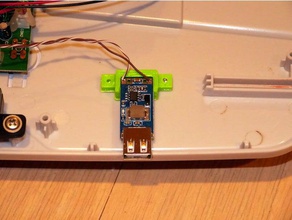 mount usb, conversor buck módulo eletrônica carregador 3d print model - Mito3D