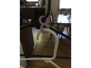 coat hanger extender organization hook double 3d print model - Mito3D