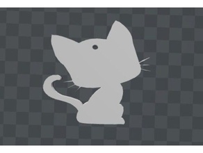 gato clave de la cadena llaveros 3d print model - Mito3D