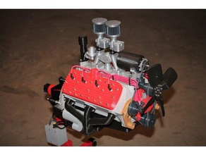 ford a testa piatta v8 modello di funzionamento del motore giocattoli meccanici 3d print model - Mito3D